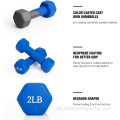 Buntes Gusseisen -Vinyl -beschichtete Neopren -Dumbbell -Set